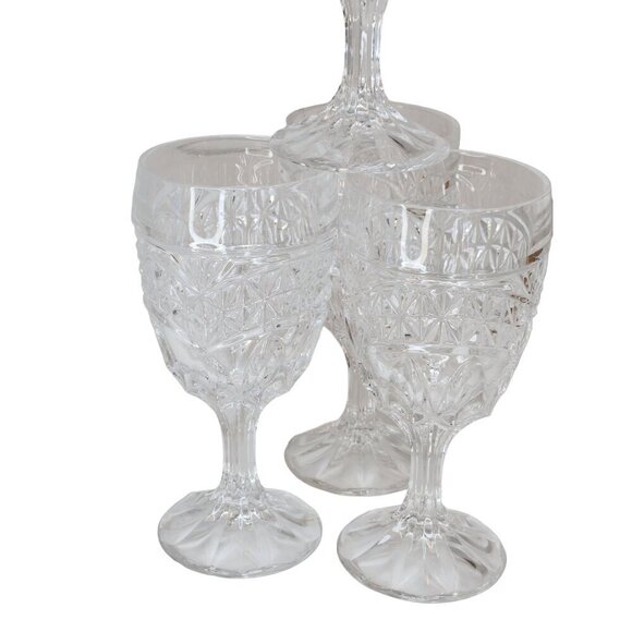 Vintage Set Of 4 Crystal d'Adriana LUNA 6 inch Water Goblets/Wine Glasses - Picture 15 of 16